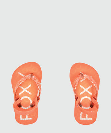 Roxy TW Viva Sparkle Toddler Sandals - Coral